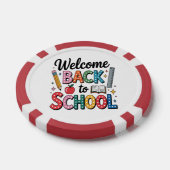 Welkom terug naar school poker chips (Enkel)