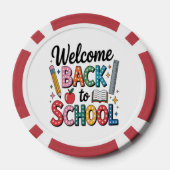 Welkom terug naar school poker chips (Achterkant)
