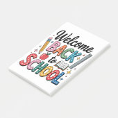 Welkom terug naar school post-it® notes (Schuin)