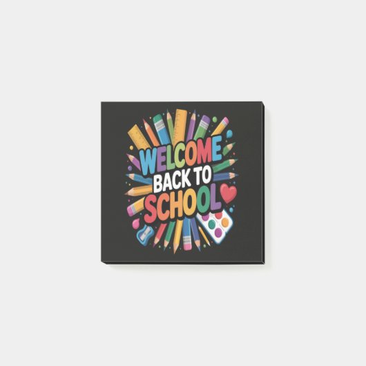 Welkom terug naar school post-it® notes (Voorkant)