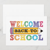 Welkom terug naar school – Potlood Illustratie (Voorkant / Achterkant)
