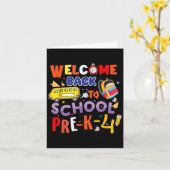 Welkom terug naar school Pre-k-4 leraar kinderen k Kaart (Gele Bloem)