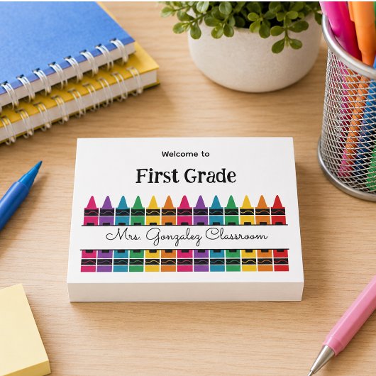 Welkom terug naar school Regenboogkrijtje Post-it® Notes