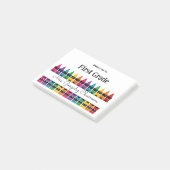 Welkom terug naar school Regenboogkrijtje Post-it® Notes (Schuin)