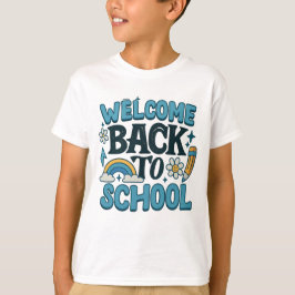 Welkom Terug naar School Retro Schattige Design T-shirt
