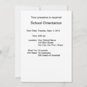 Welkom terug naar school rode appel en groene worm kaart (Achterkant)