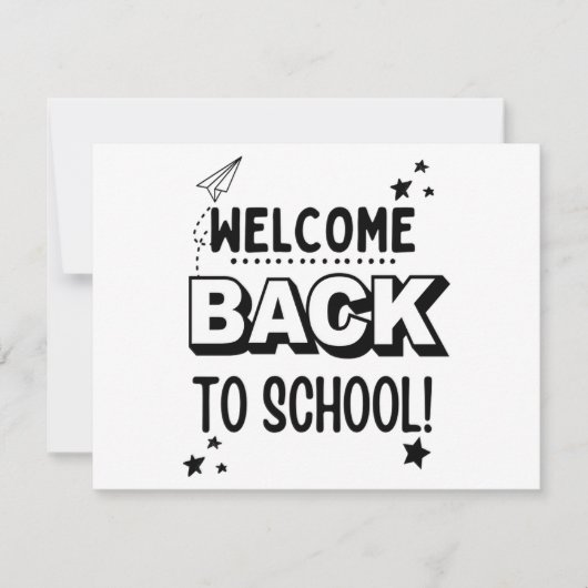 Welkom terug naar school! save the date (Voorkant)
