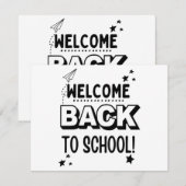 Welkom terug naar school! save the date (Voorkant / Achterkant)