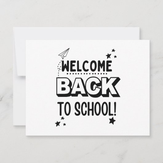 Welkom terug naar school! save the date (Voorkant)