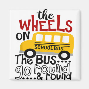 Welkom terug naar school Shirt bus Mannen Magneet