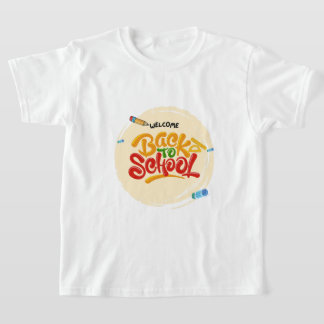 Welkom Terug naar School Shirt Kleurrijk 3D Font T