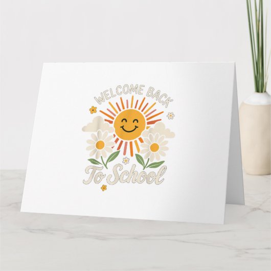 Welkom Terug naar school Shirten Eerste schooldag Kaart (Voorkant)