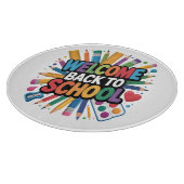 Welkom terug naar school snijplank (Hoek)