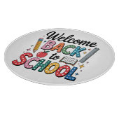 Welkom terug naar school snijplank (Hoek)