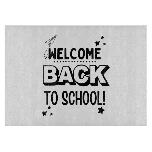 Welkom terug naar school! snijplank (Voorkant)