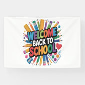Welkom terug naar school spandoek (Horizontaal)