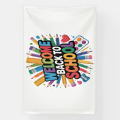 Welkom terug naar school spandoek (Verticaal)