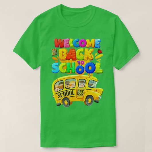 Welkom terug naar school t-shirt (Design voorkant)