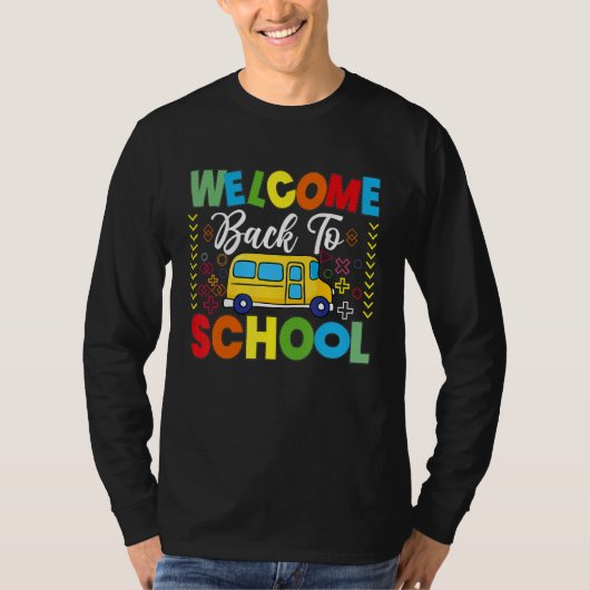 Welkom Terug Naar School T-shirt Schoolbuschauffeu (Voorkant)