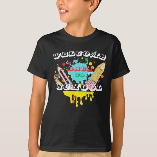 Welkom terug naar school T-shirt voor kinderen (Voorkant)