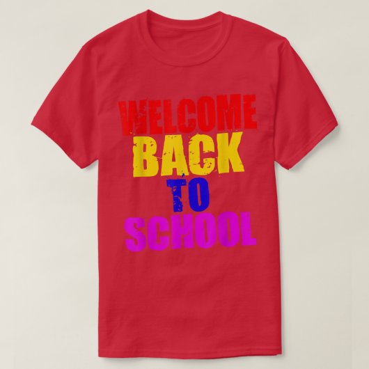 Welkom terug naar School T T-shirt voor docenten e (Design voorkant)
