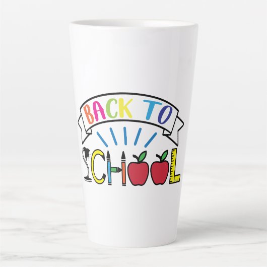Welkom Terug naar School Teacher Life Latte Mok (Voorkant)