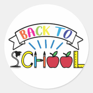 Welkom Terug naar School Teacher Life Ronde Sticker