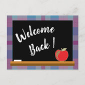 Welkom terug-naar-school tekst sjabloon briefkaart (Voorkant)