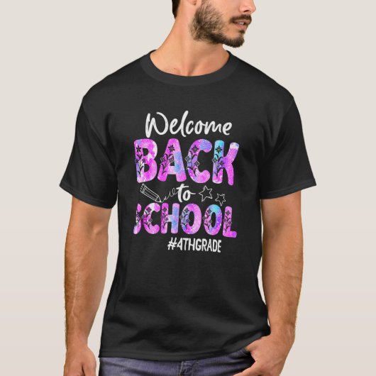 Welkom terug naar school vierde klas terug naar sc t-shirt (Voorkant)