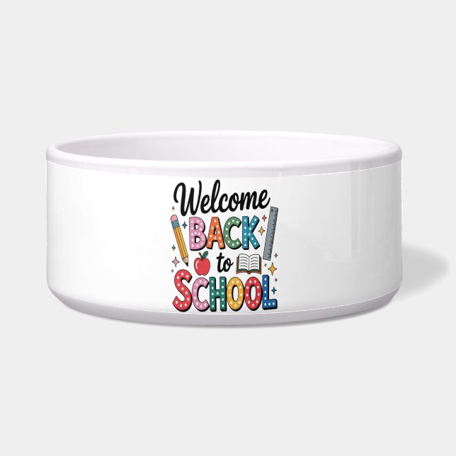 Welkom terug naar school voerbakje (Voorkant)