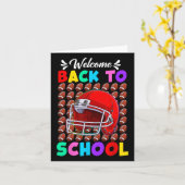 Welkom terug naar school Voetbal Eerste schooldag Kaart (Gele Bloem)