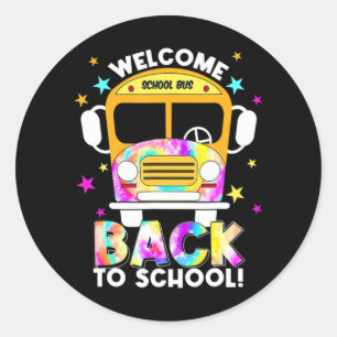 Welkom terug naar school voor buschauffeurs ronde sticker