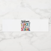 Welkom terug naar school waterfles etiket (Enkel label)
