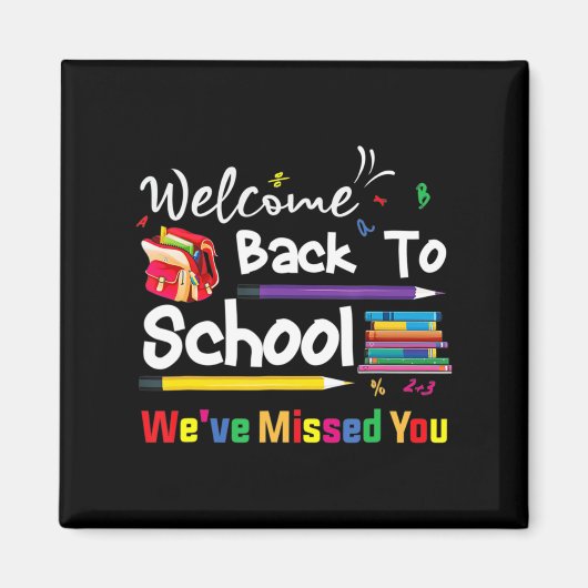 Welkom terug naar school. We hebben je school Cha  Magneet (Voorkant)