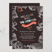 Welkom terug naar schoolaankondiging kaart (Voorkant / Achterkant)