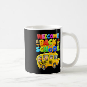 Welkom terug naar schoolbus Mannen jongen Koffiemok