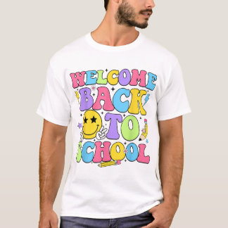 Welkom terug naar schoolleraar eerste schooldag t-shirt
