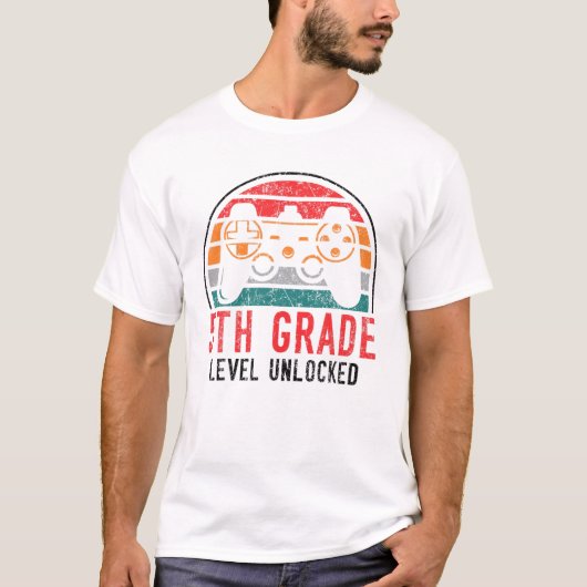 Welkom terug naar schoolvideospel 5e graad t-shirt (Voorkant)