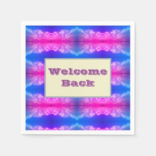 Welkom terug Neon Stropdas-kleurstofpatroonherbrat Servet (Voorkant)