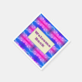 Welkom terug Neon Stropdas-kleurstofpatroonherbrat Servet (Hoek)