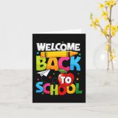 Welkom terug op de eerste dag van de schoolleraar kaart (Gele Bloem)