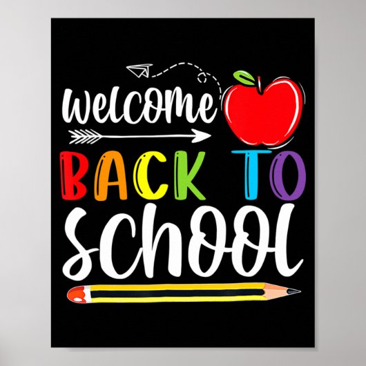 Welkom terug op de eerste dag van de schoolleraar poster (Voorkant)
