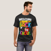 Welkom terug op de eerste dag van de schoolleraar t-shirt (Voorkant volledig)