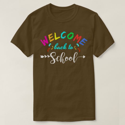 Welkom terug op de eerste dag van de schoolleraar t-shirt (Design voorkant)