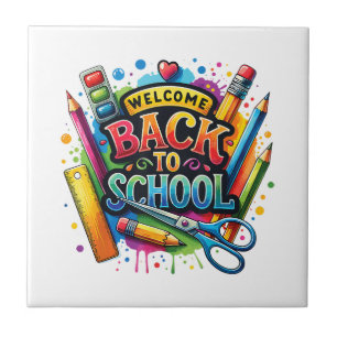 Welkom terug op de eerste dag van de schoolleraar tegeltje