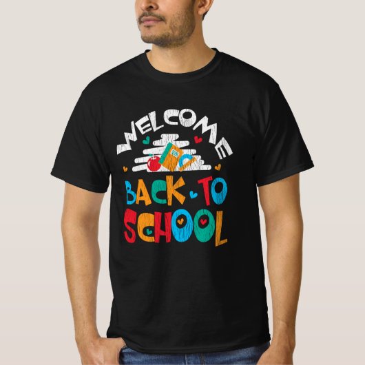 Welkom terug op de eerste dag van de schoolstudent t-shirt (Voorkant)