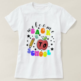Welkom terug op de grappige school t-shirt
