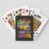 Welkom terug op de schoolbus 1e dag van school pokerkaarten (Achterkant)