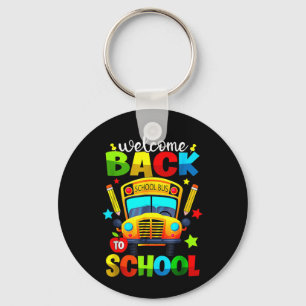 Welkom terug op de schoolbus 1e schooldag sleutelhanger