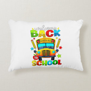 Welkom terug op de schoolbus 1e schooldag Teach Accent Kussen